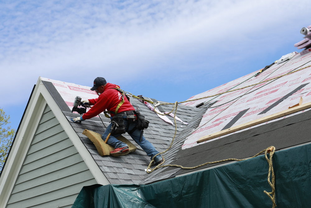 roof repair work